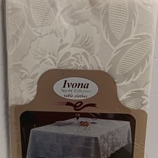 Estex Home Fashions 'Ivona' World Collection Beige Table Cloth 60 X 84 NEW READ
