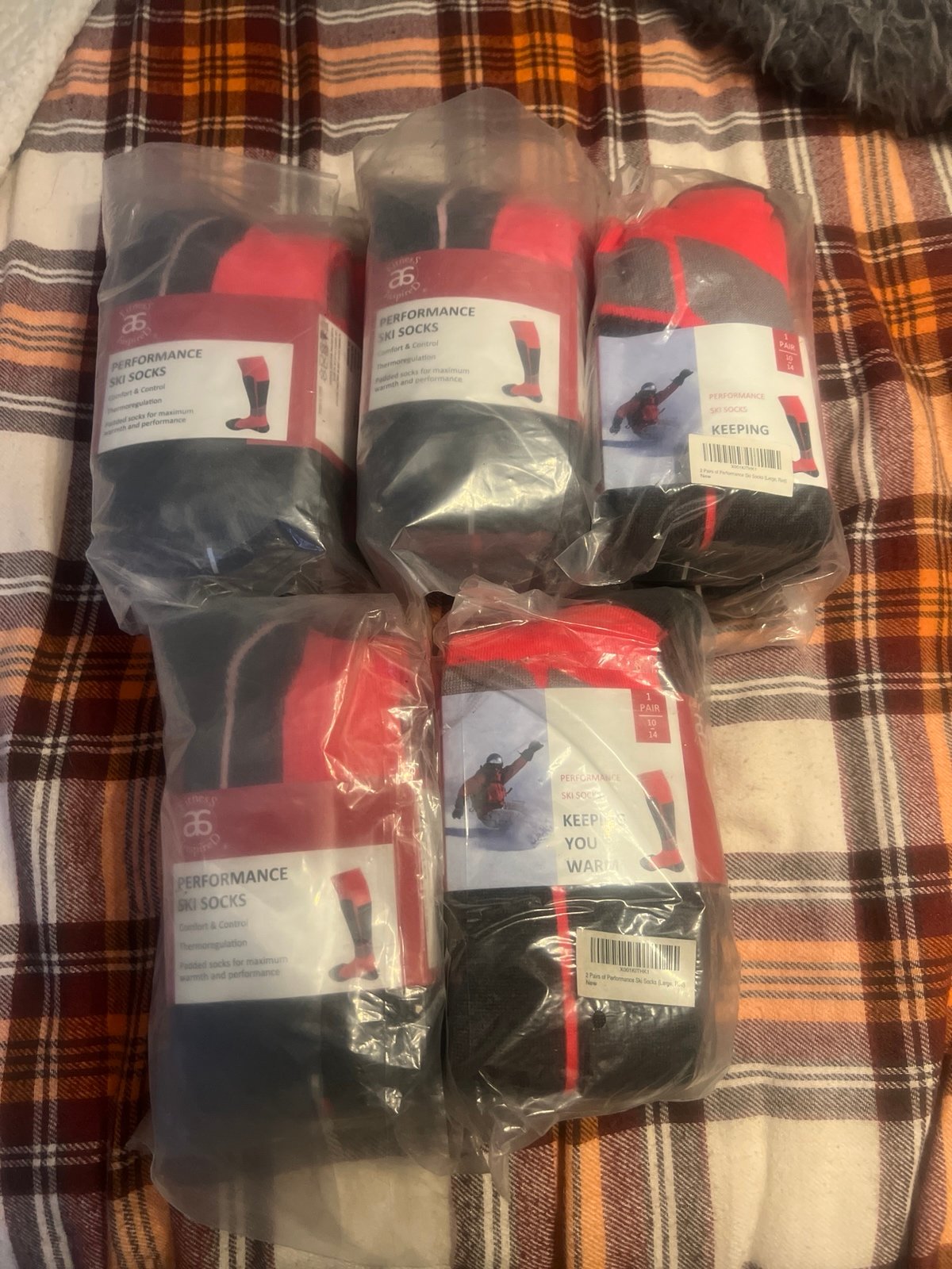 Fitness Inspired Men/Women Performance Ski Socks 10 Pairs NEW