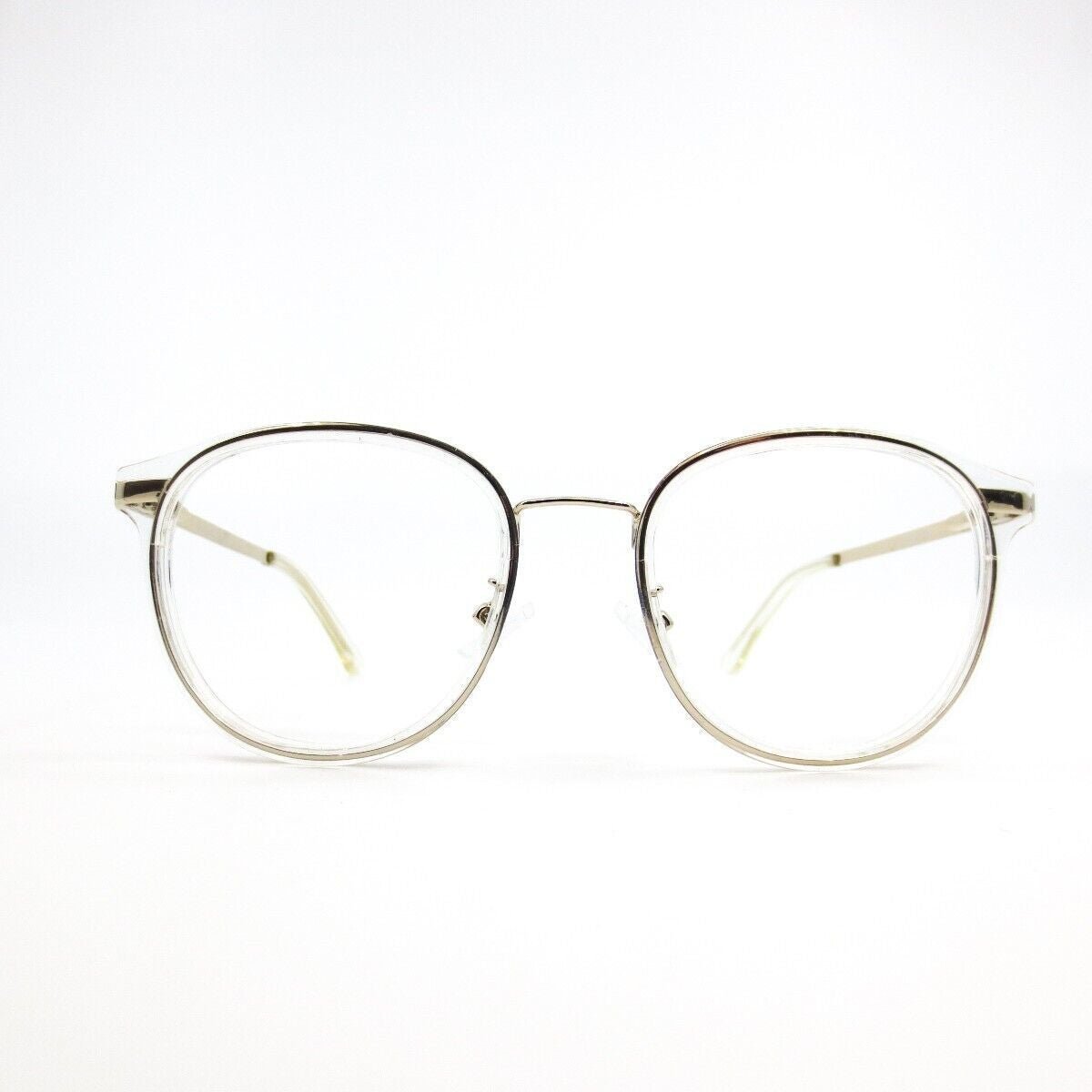 OTIS + GREY OG20206 CR/G Gold clear Womens Round Full Rim Eyeglasses 50-19-140