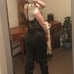 Clio 100% leather high waisted pants