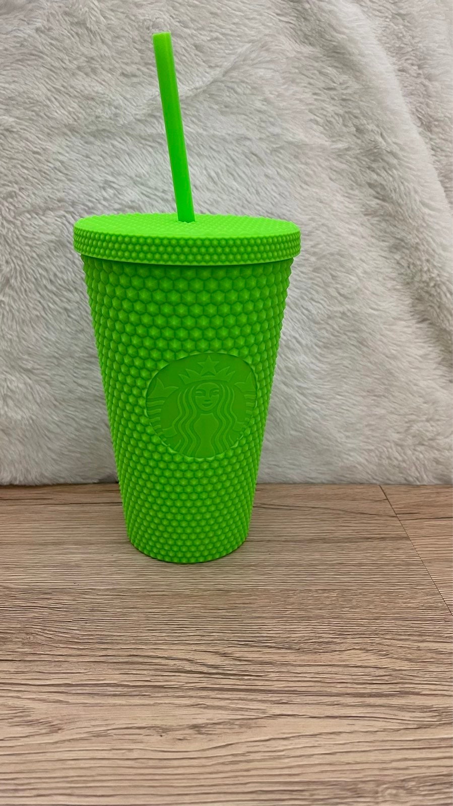 Starbucks Neon green grande studded