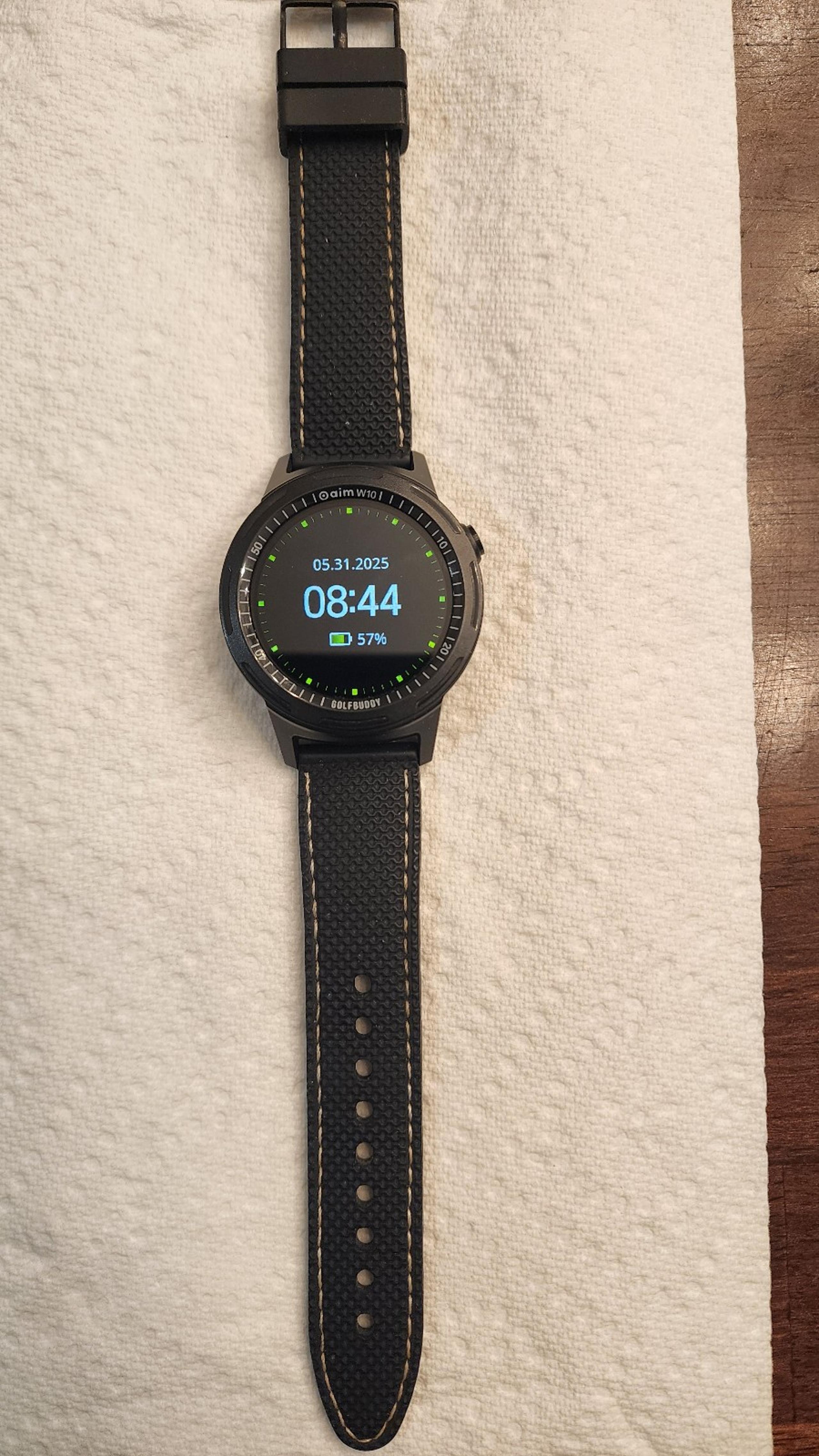GolfBuddy Aim W10 golf watch and Golf Buddy Voice 2 GPS combo.