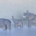 Hand Carved Wooden Elephants set of 3