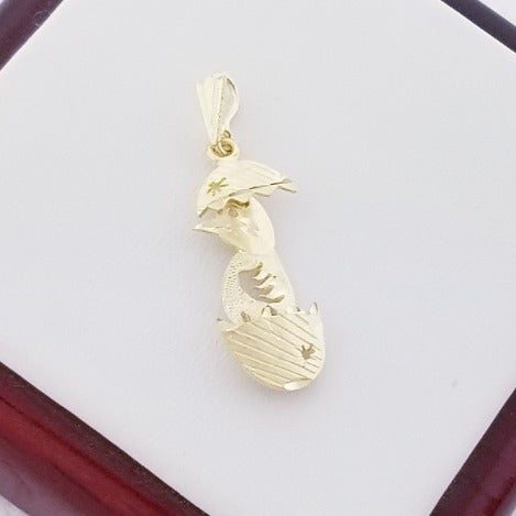 14k Yellow Gold Movable Chicken Charm