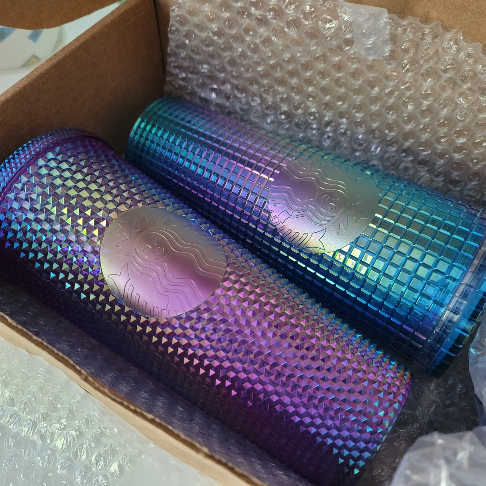 IRIDESCENT PURPLE BLING&BLUE GRIDStarbucks Philippines Collection Venti Cold Cup