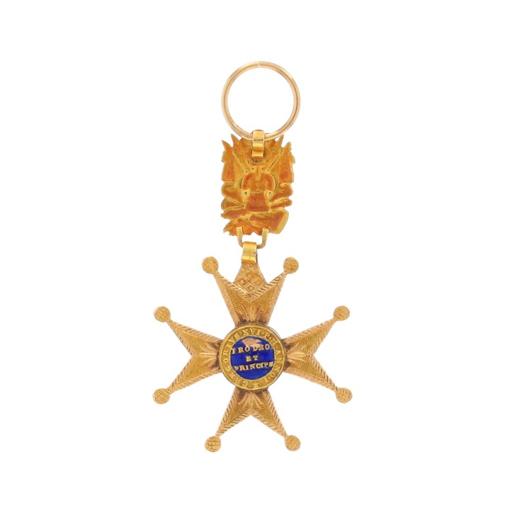 Yellow Gold Order of Saint Gregory the Great Medal - 18k Enamel Catholic LX0569
