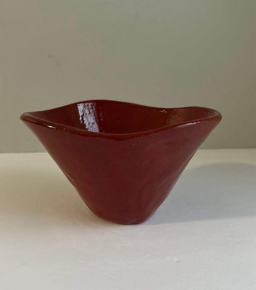 NEW Handmade Pottery Small Bowl in Rich Red