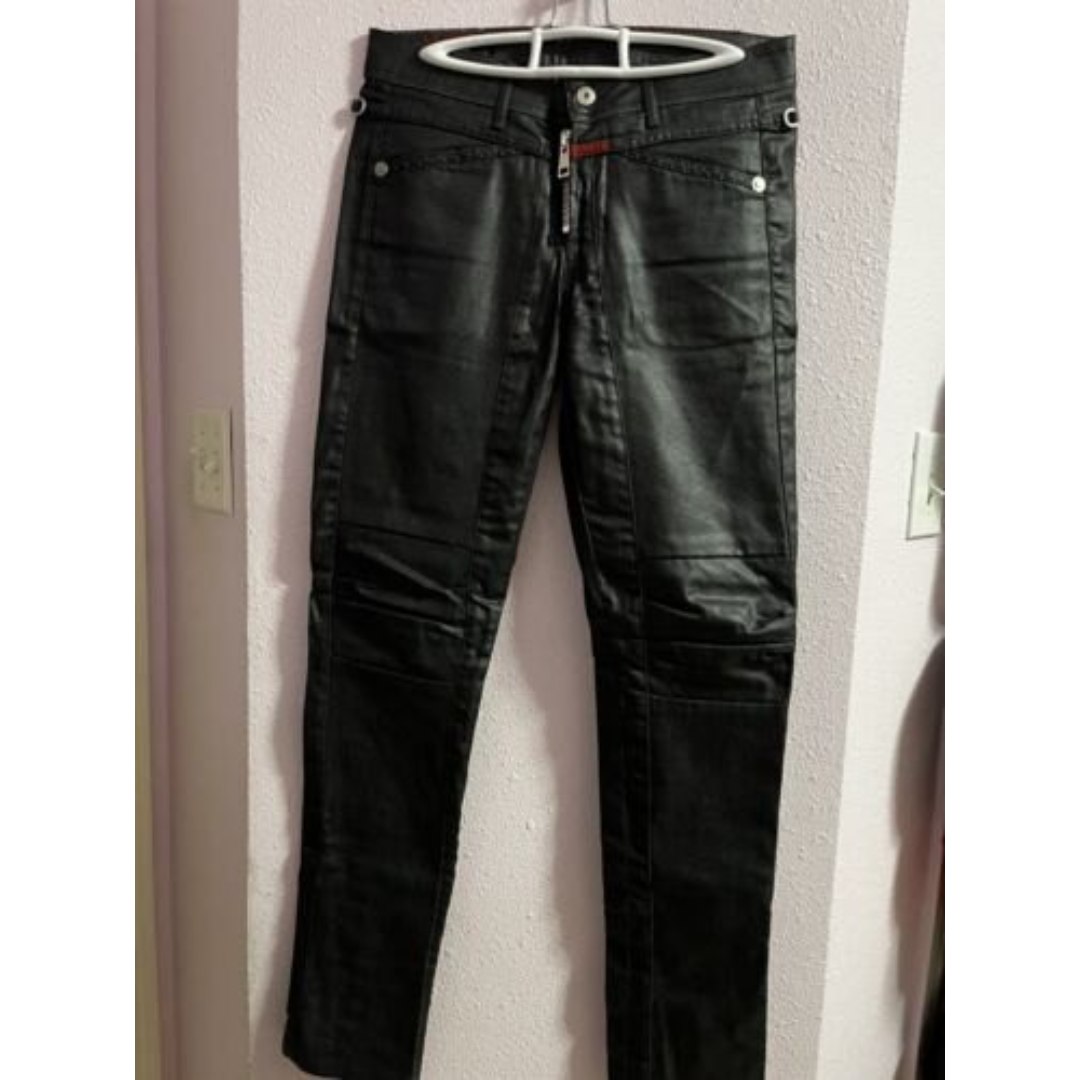 Vintage Rare Marithe Francois Girbaud Dark Blue Waxed Denim Size 30” x 33”