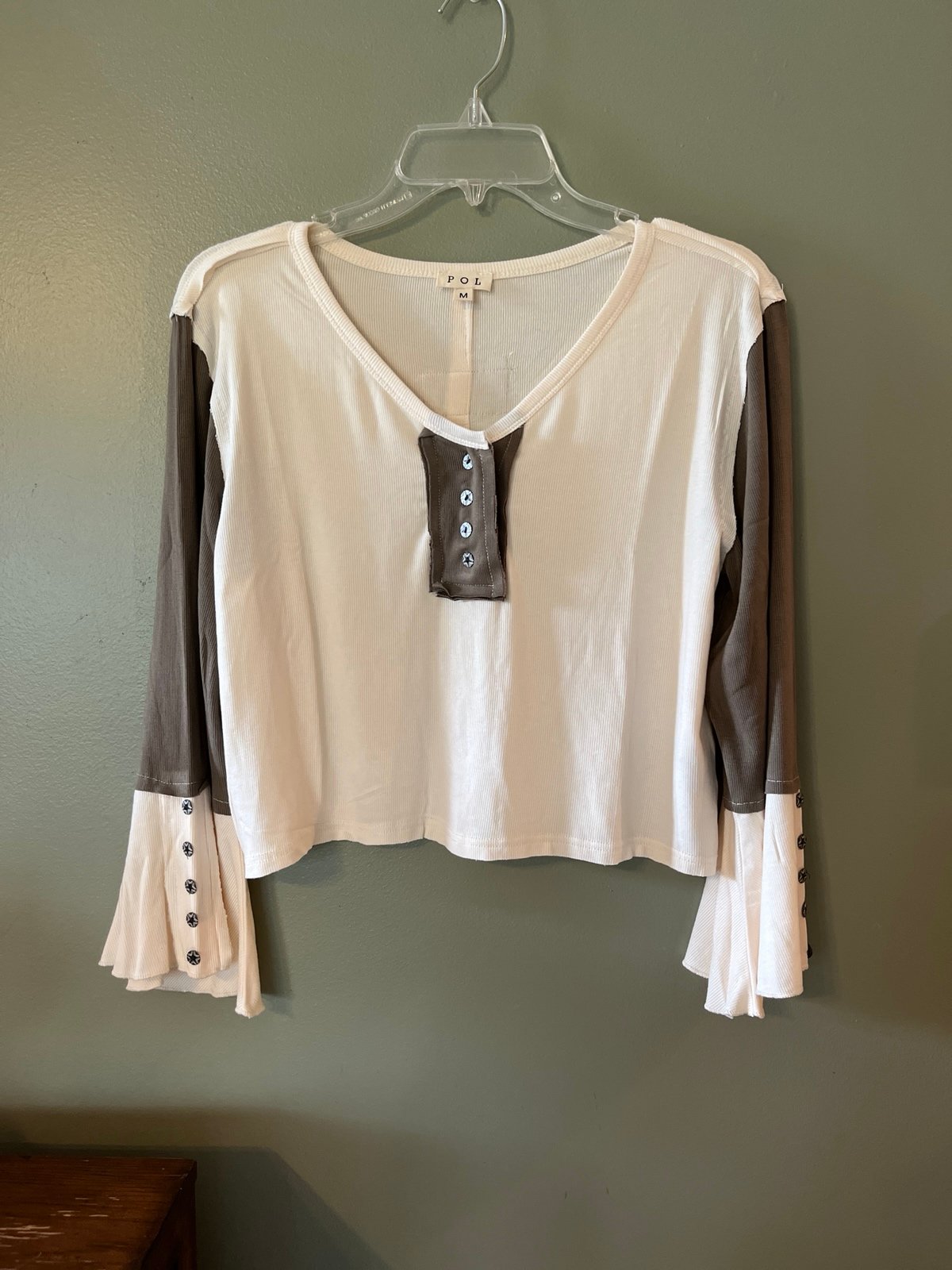 POL color block crop