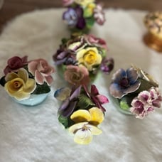 Vintage Porcelain flowers set of 5