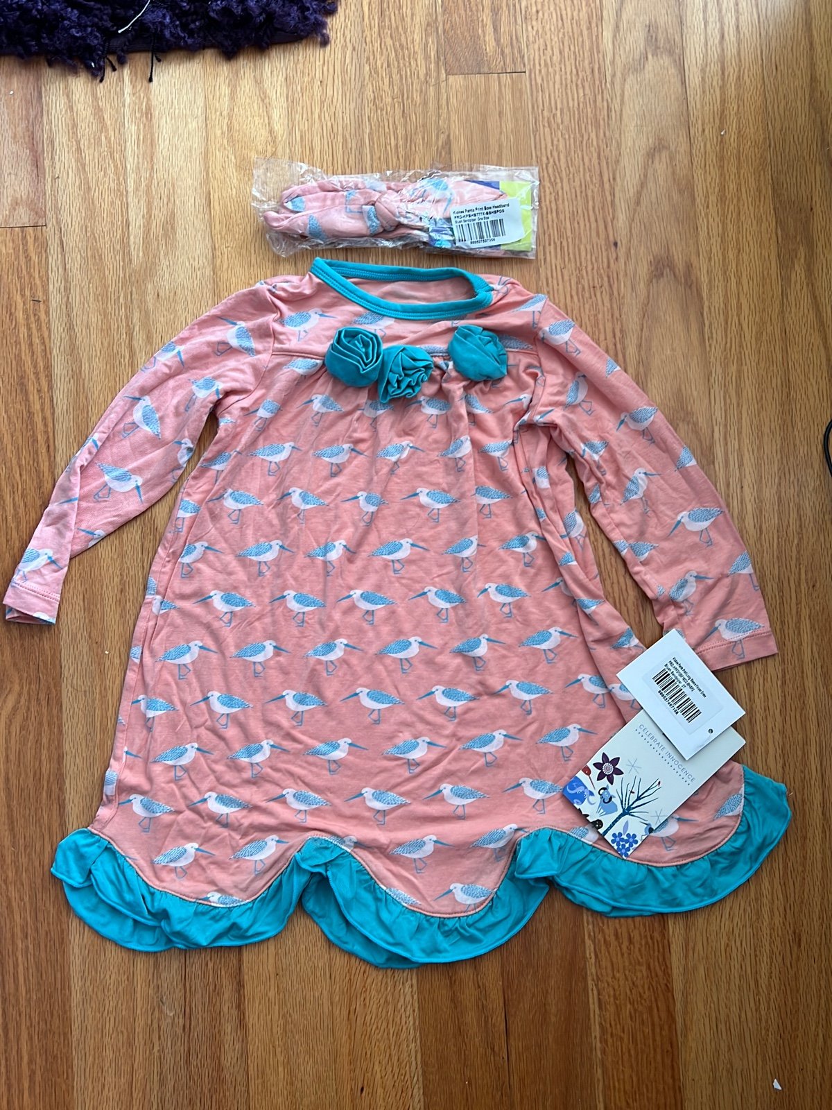 NWT Kickee Dress & Headband