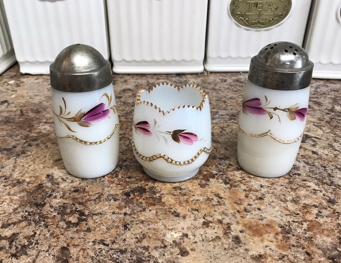 EAPG Heisey Glass Salt /Pepper & Toothpi