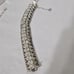 Vtg Gorgeous Wide Hollywood Glam Clear Crystal Rhinestones Bracelet