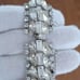 Vtg Gorgeous Wide Hollywood Glam Clear Crystal Rhinestones Bracelet