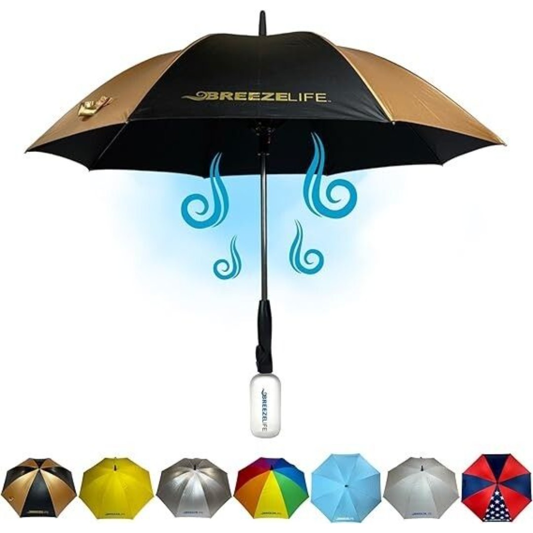 Breeze Life Original Mister Breeze, Sun Umbrella mister with Built-in Fan