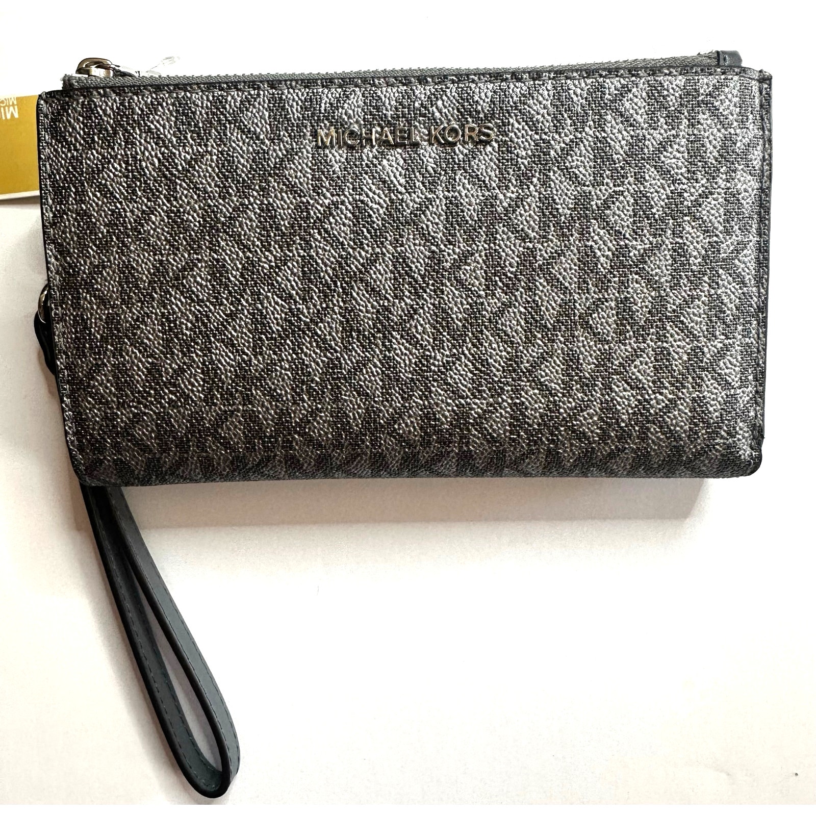 Michael Kors Adele Logo Smartphone Wallet Gray NWT