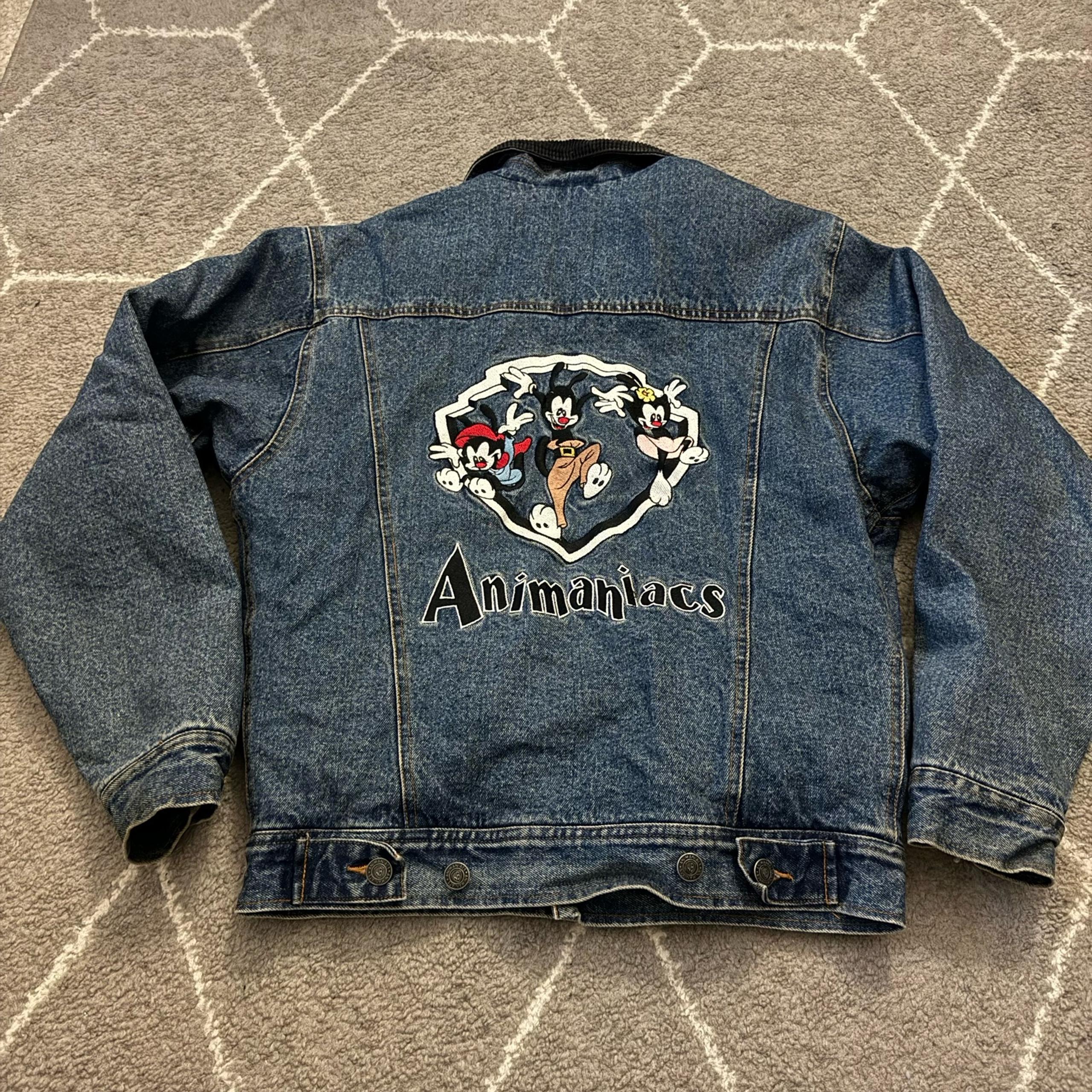 Vintage 1994 Animaniacs Denim Jean Jacket Warner Bros / Size Adult XS