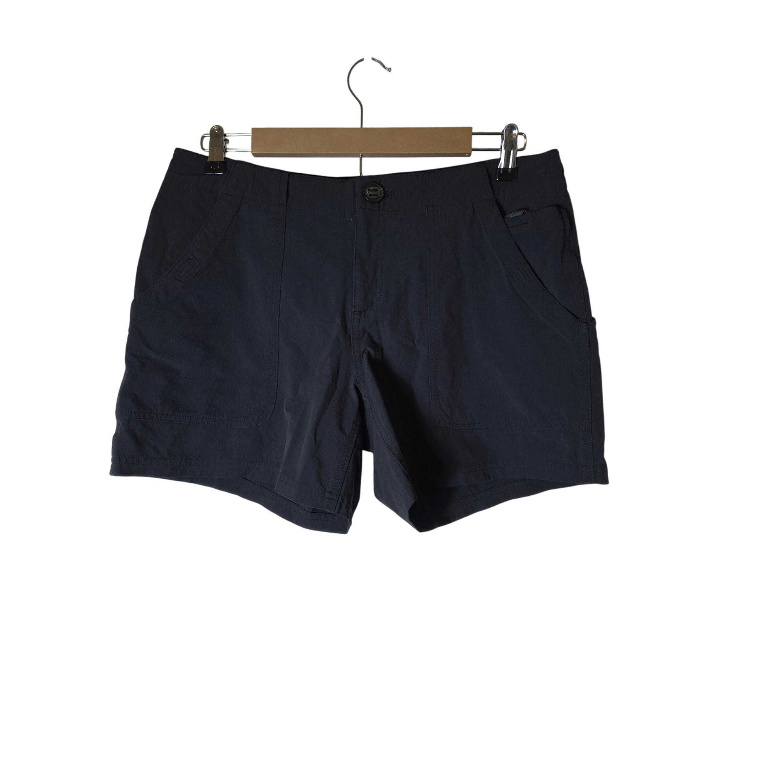 EASTERN MOUNTAIN SPORTS Black Active Nylon Hiking Casual Shorts SZ 8