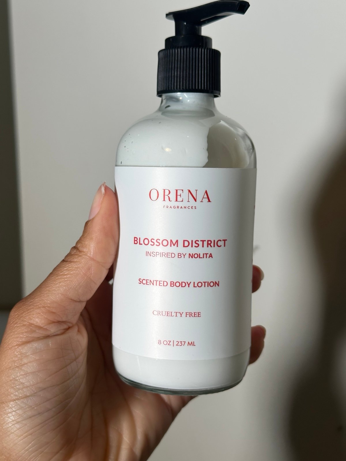 Orena fragrances body lotion blossom district