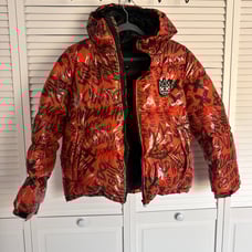 CULT OF INDIVIDUALITY Down Puffer Jacket In Orange