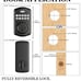 Keyless Entry Door Lock, Electronic Keypad Deadbolt Lock, Auto Lock, 1 Touch Loc