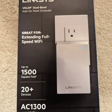 New Linksys VELOP dual-band add on mesh extender AC1300