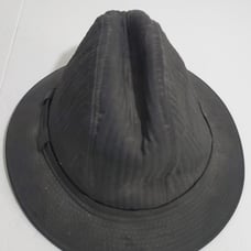 Vintage Mens London Fog Fedora Hat Grayish Black Small 6 3/4 - 7/8
