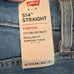 Levi's 514 Straight Light Wash Mid Rise Regular Fit Jeans Sz 40 x 32 NEW
