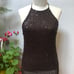 Laundry Brown sequin halter top size Petite L
