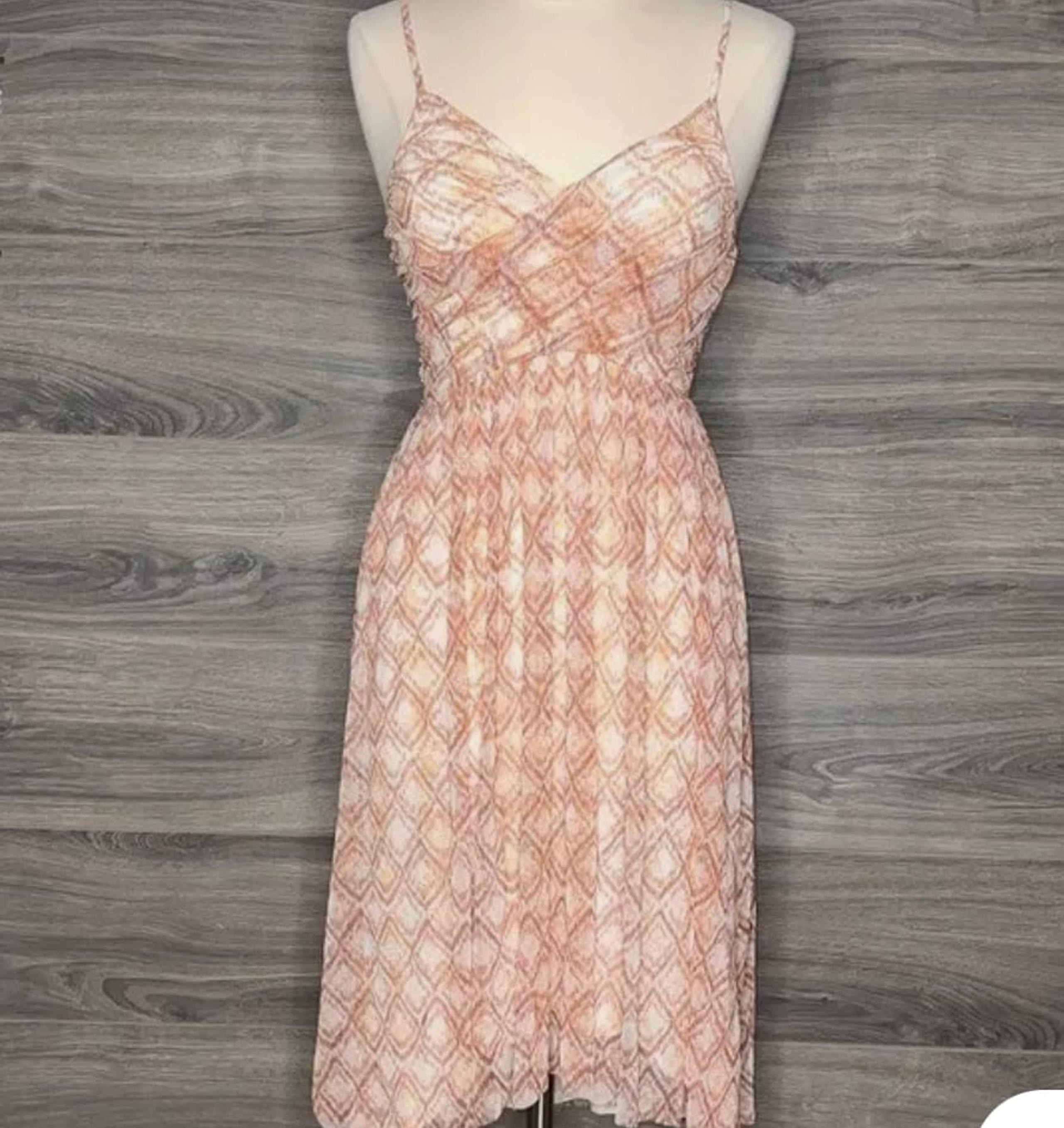 Free People Sun Dress Light Peachy, Cream & White Sleeveless Size Large