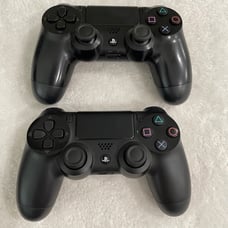 (2) Sony CUH-ZCT1U PS4 DualShock4 Black Bluetooth Wireless Gaming Controllers (H