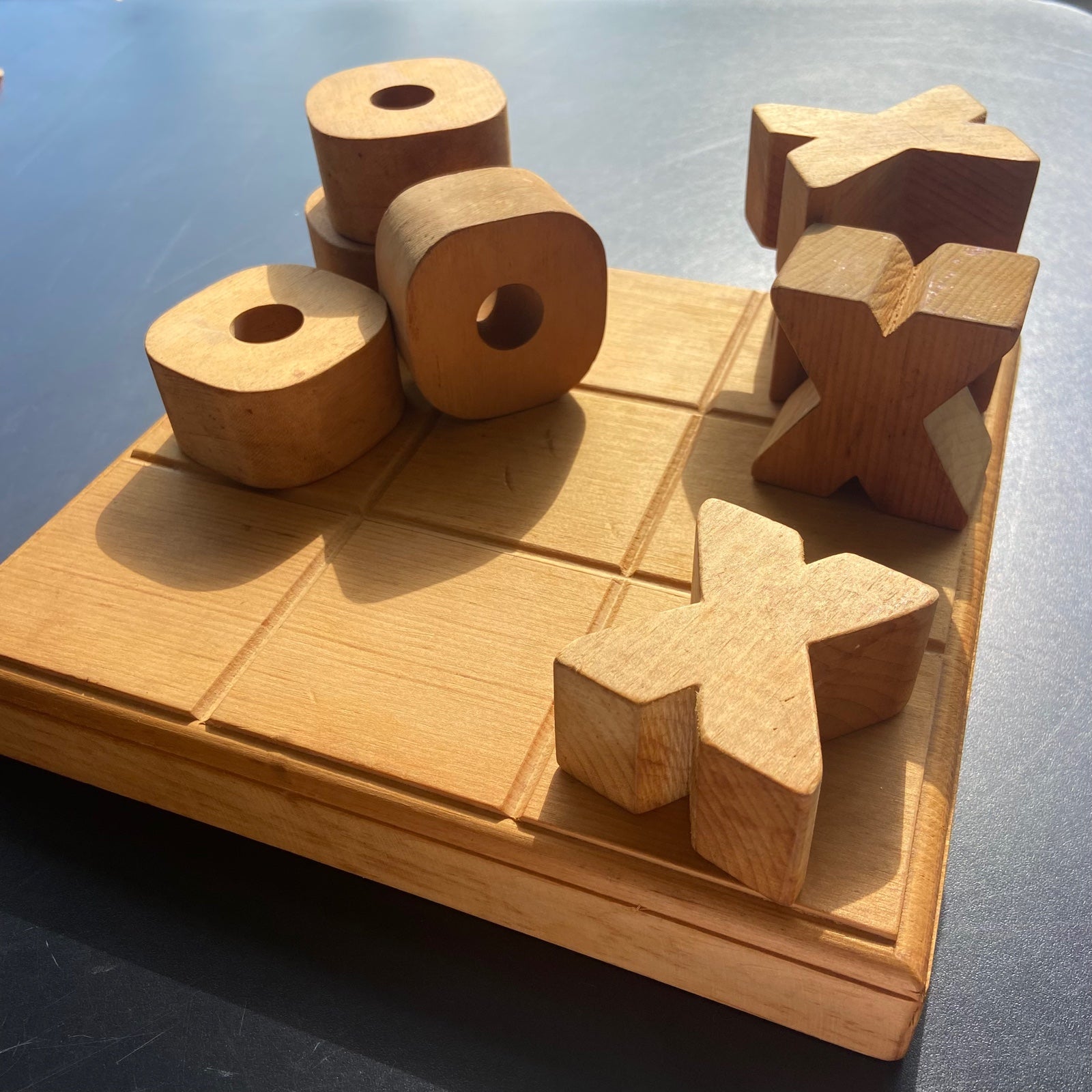 Vintage Wooden Tic-tac-toe Set