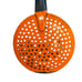 Orange Strainer Skimmer Poland Graniteware Enamel Handled Vintage Scoop Rustic
