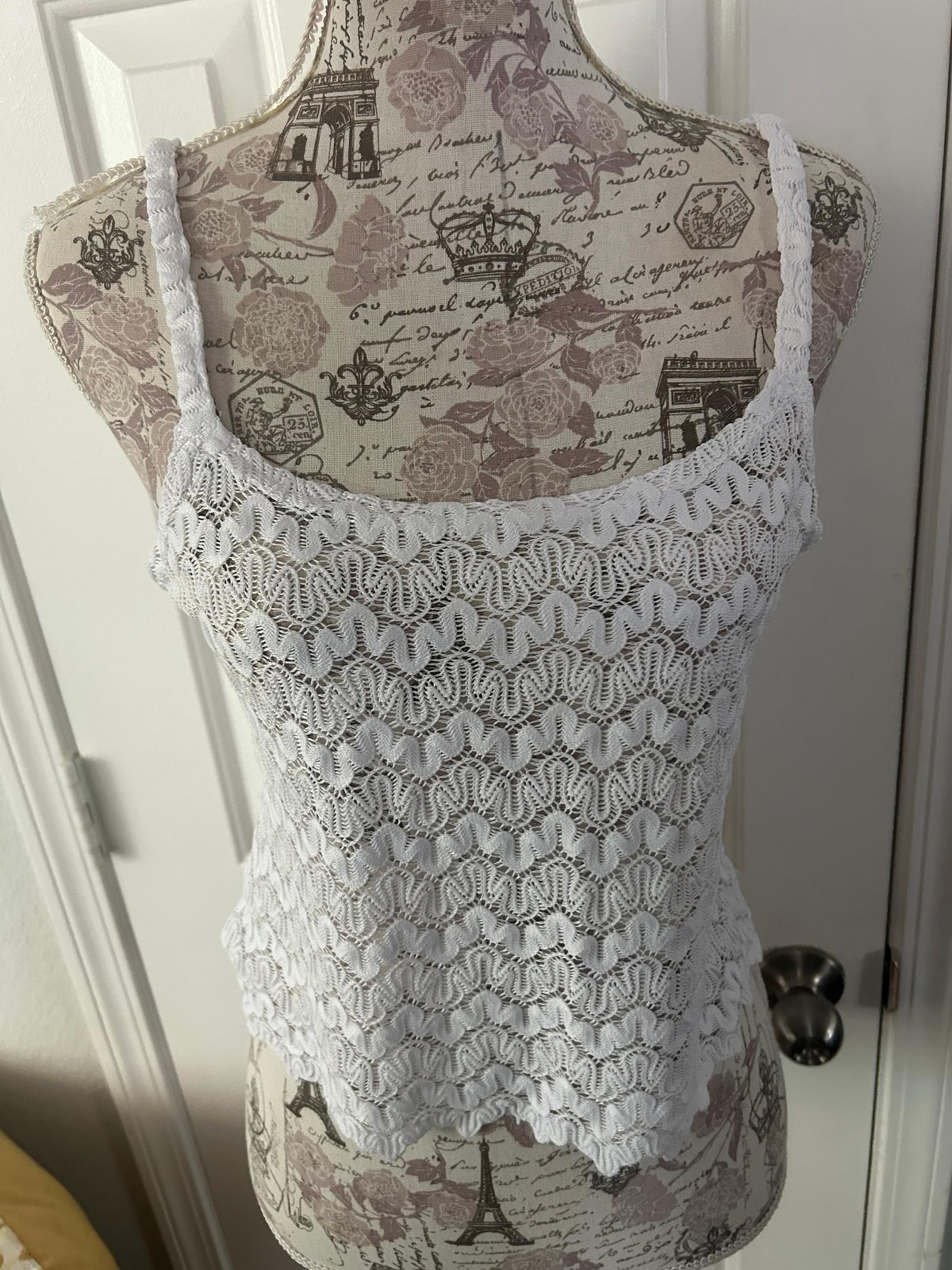 Crocheted cropped tank