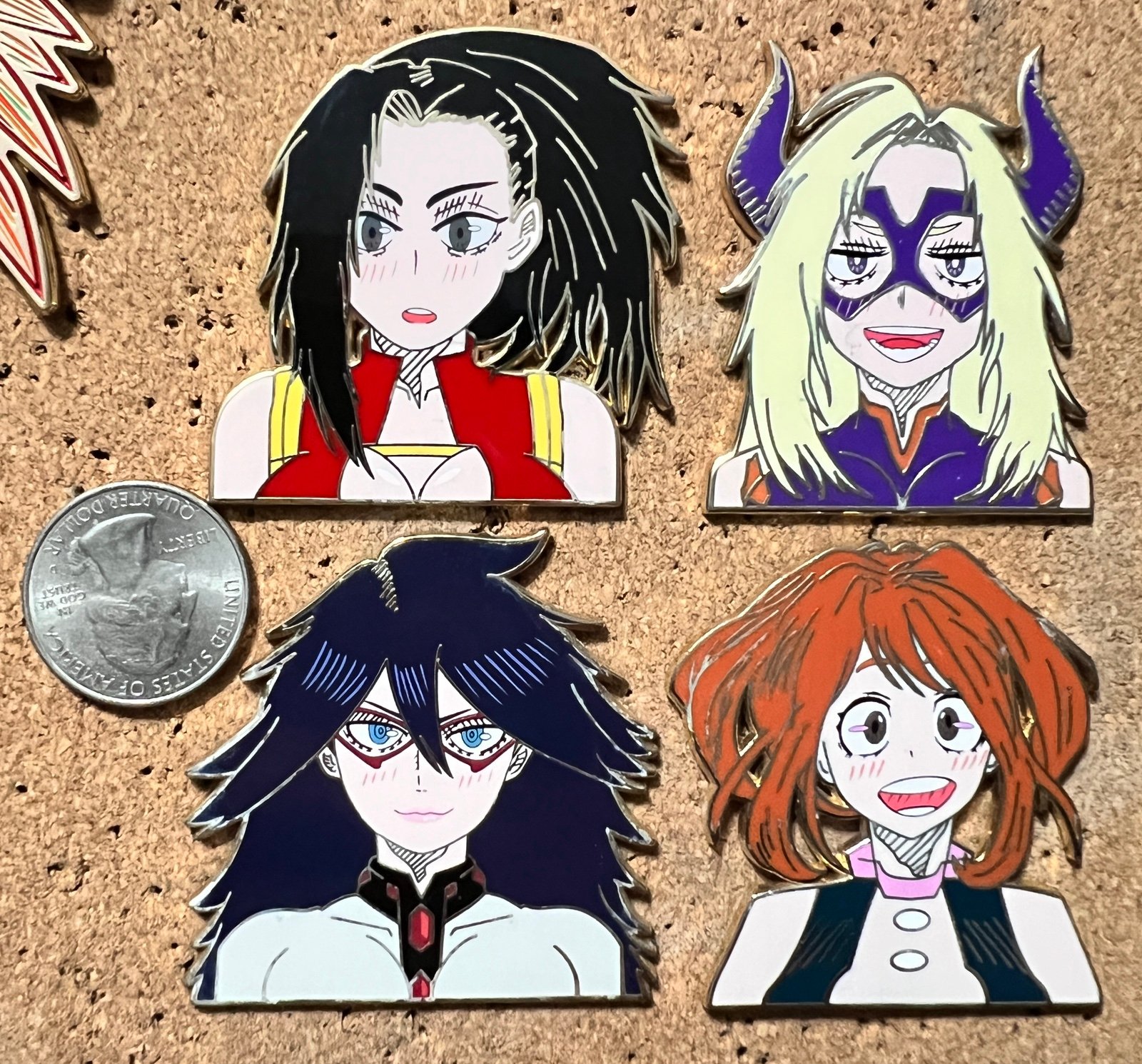 My hero academia my lady, ochaco, momo & nemuri pins