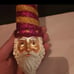 Patricia Breen Candy Cane Glitter Sucre Santa Ornament Purple and Gold