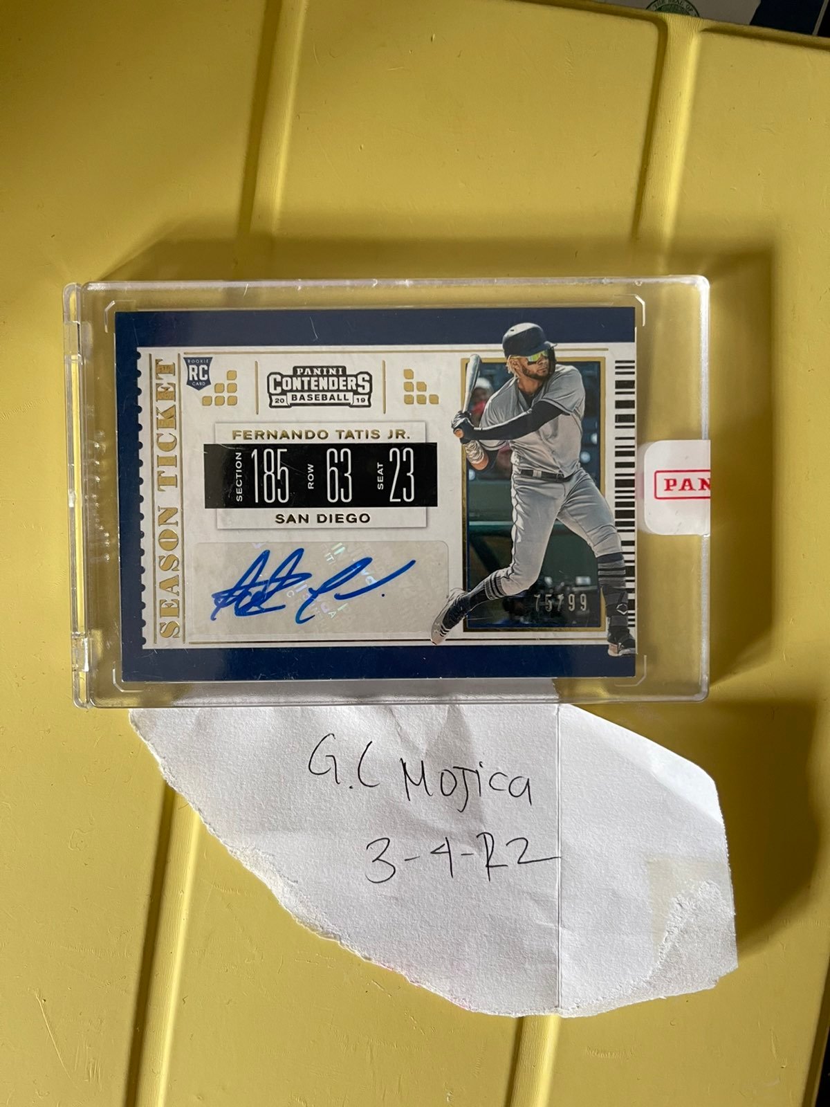 Fernando Tatis Jr Contenders Ticket auto
