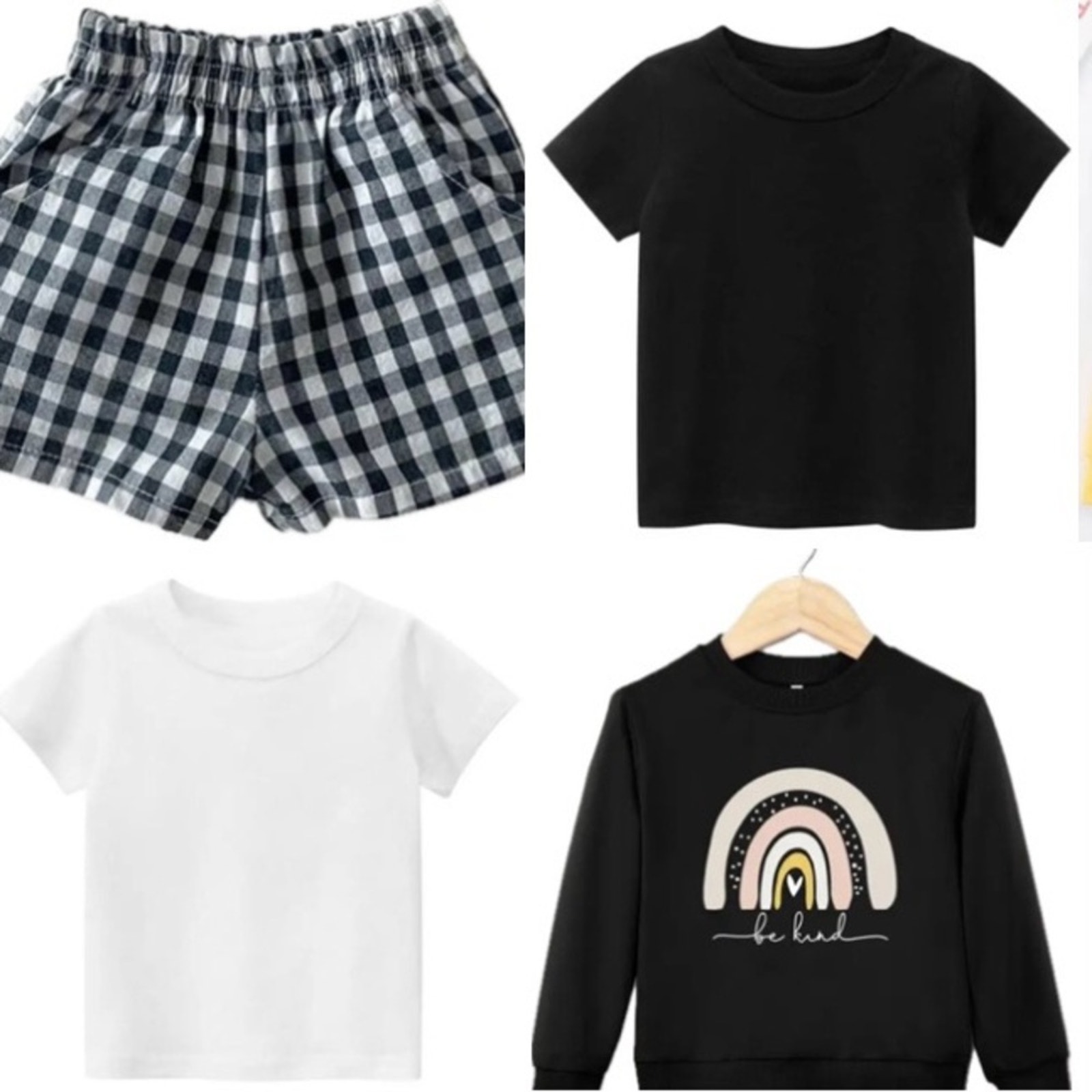 Lot of 3: New cotton shorts 2-3T, sweatshirt 2, t-shirt 3
