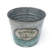 Galvanized Planter Pot Indoor and Outdoor Decoration--6