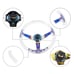 NEW TRD Universal 6-Hole 350mm Deep Dish Clear Crystal Bubble Steering Wheel
