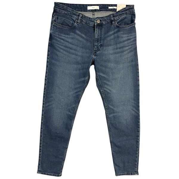 MNG Denim Jeans Blue NEW Skinny Tapered Fit Modern Comfort Stretch Low Rise 36