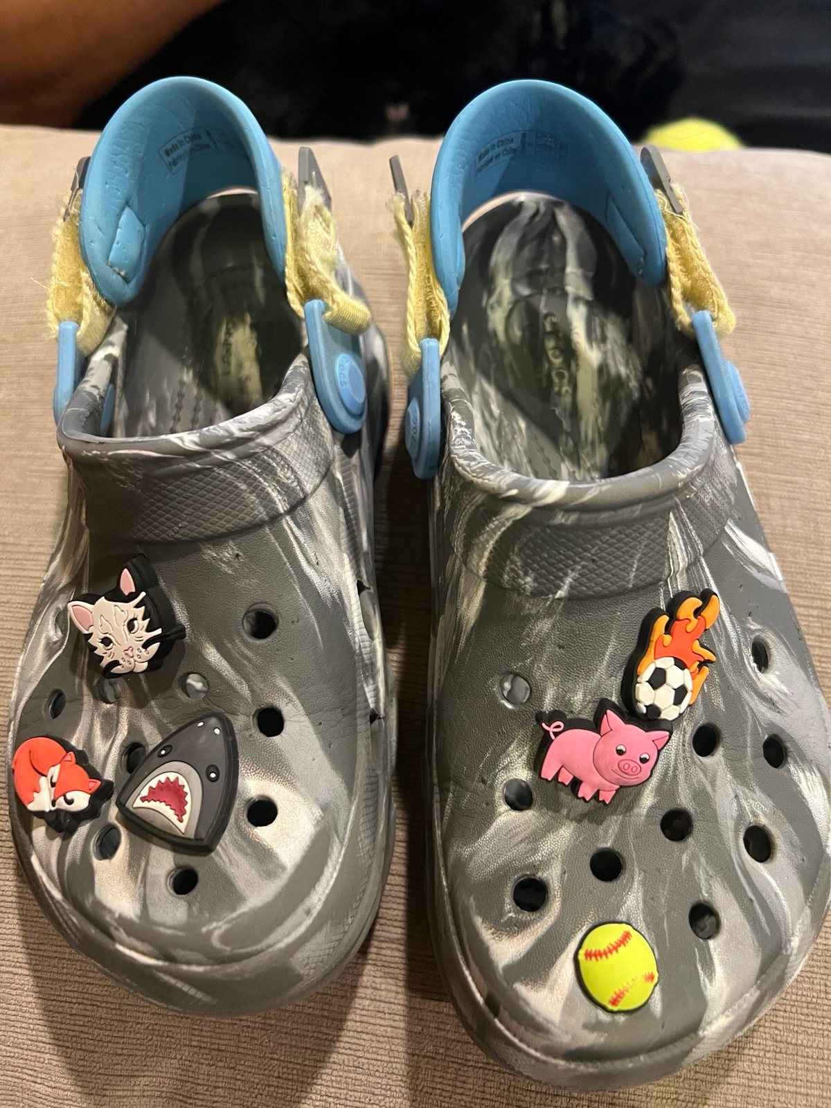 Little Kids Crocs All Terrain Gray Slingback Clogs Size J 1