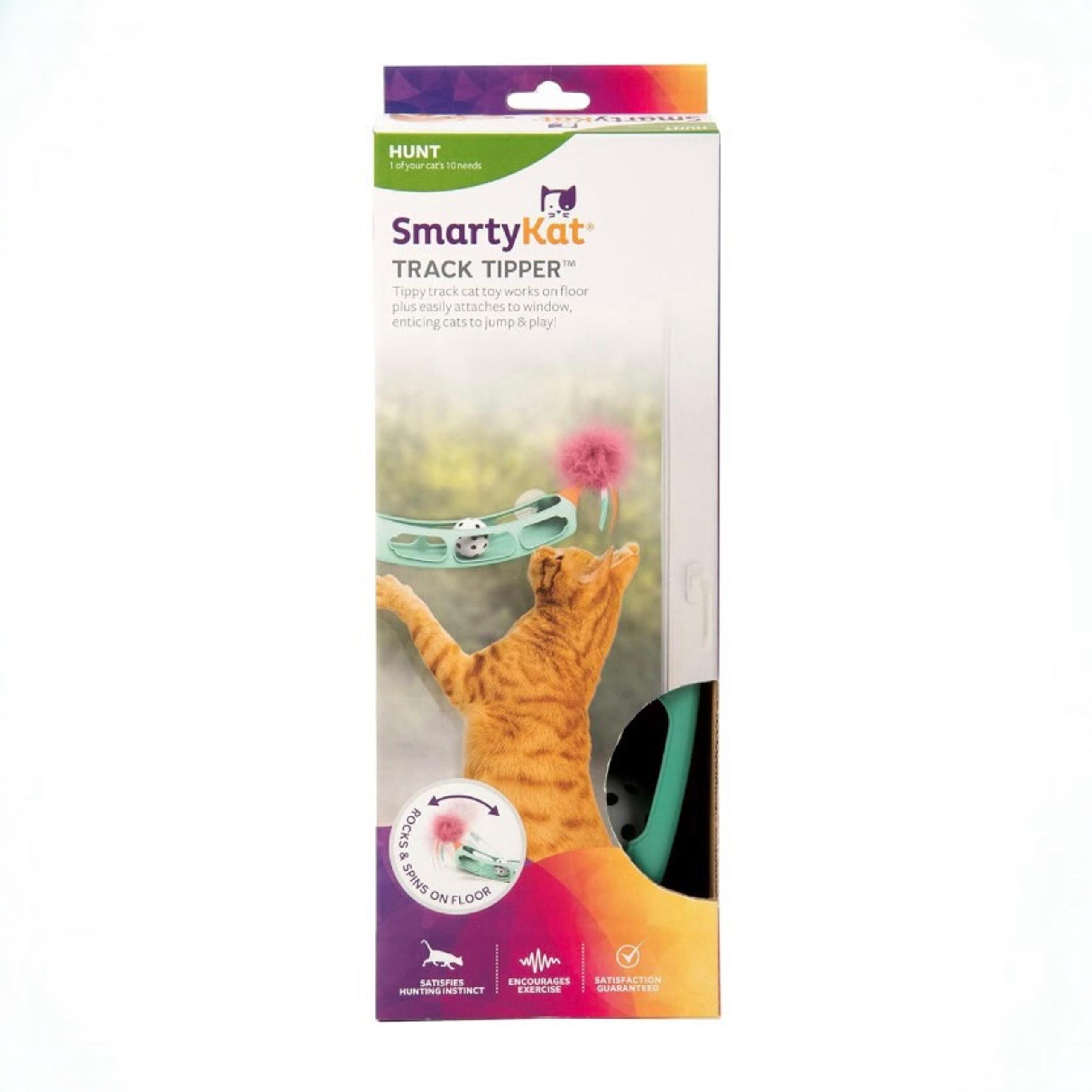 SmartyKat Track Tipper Ball Track Cat Toy, Blue
