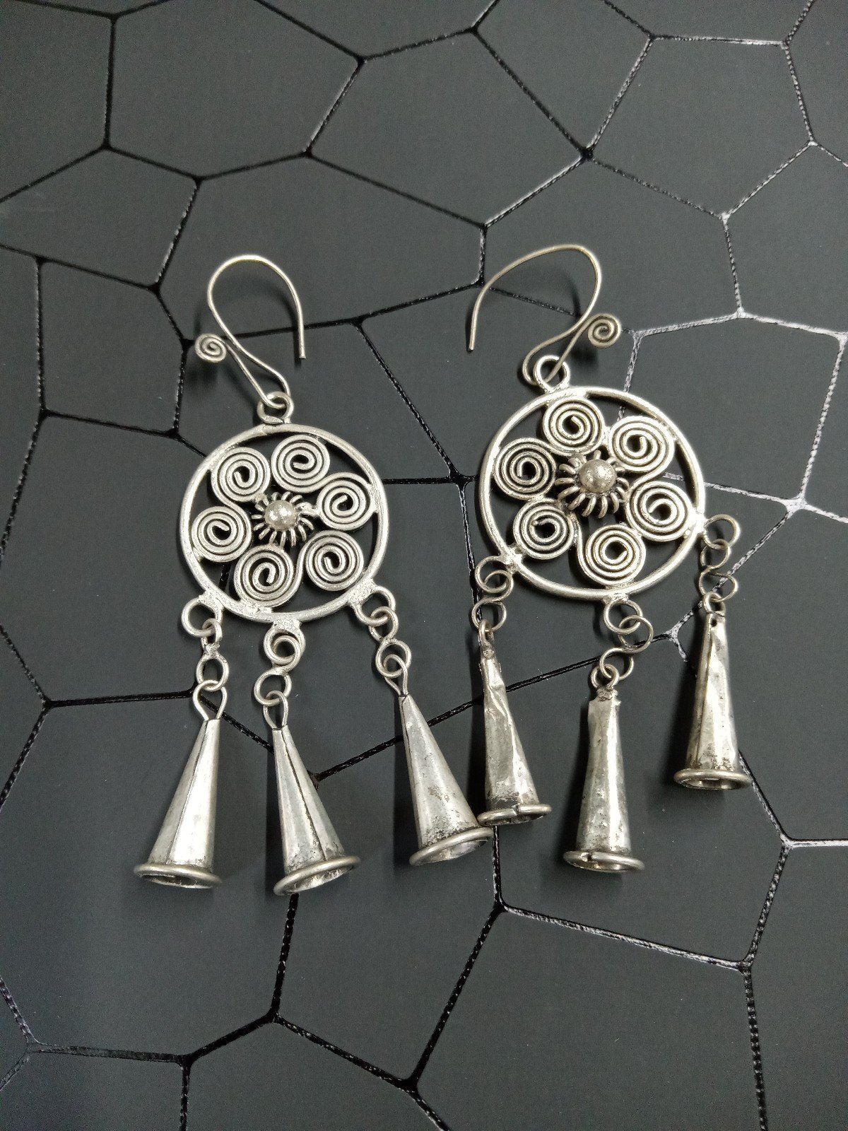 Antique Miao Silver Earrings