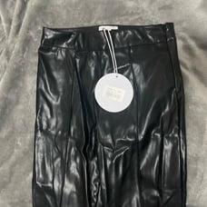 black leather princess polly pants