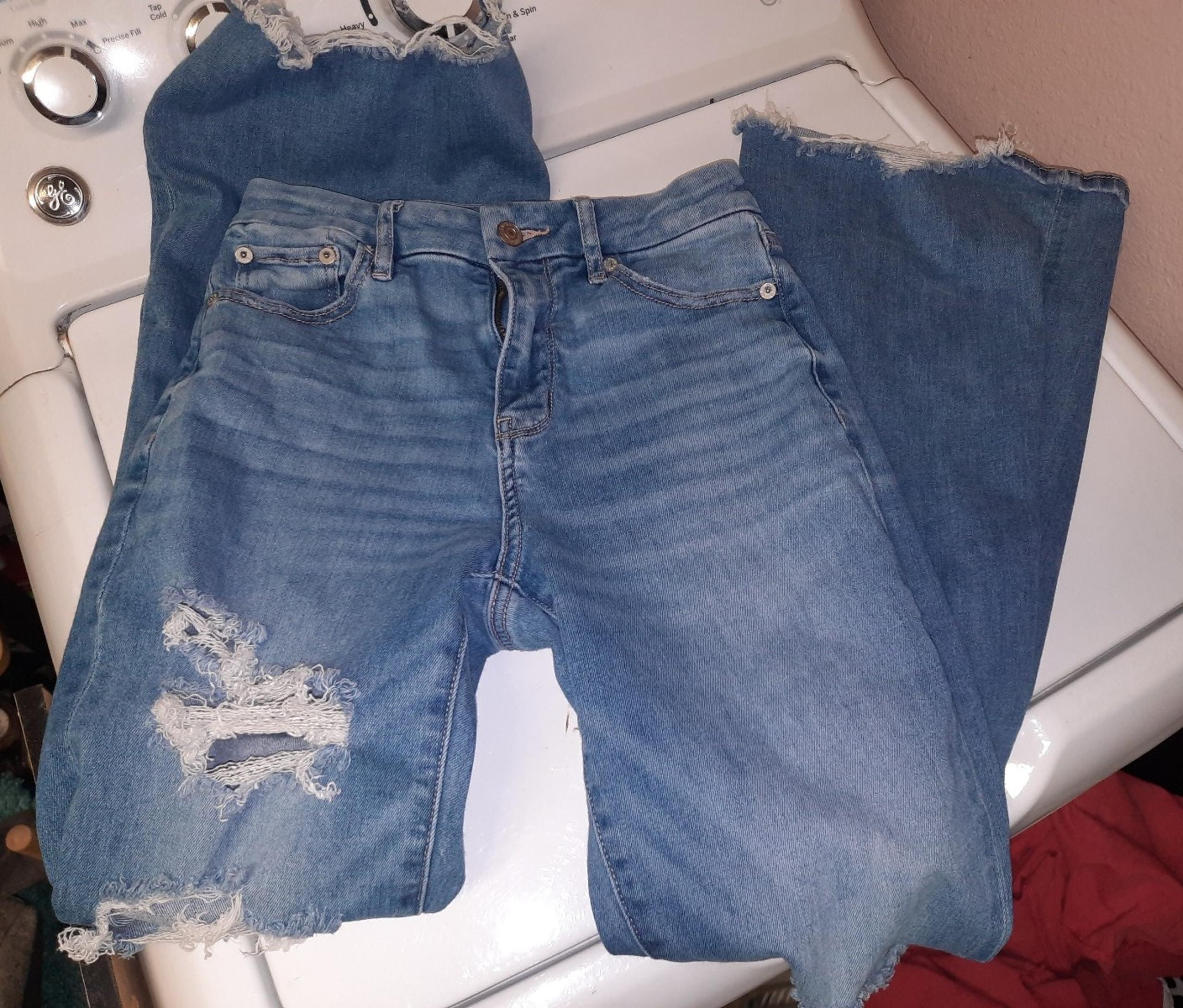 Womens American eagle flare ripped hi-waist Jeans sz8
