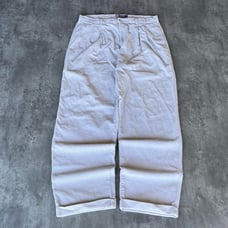 Vintage Y2K Chaps Ralph Lauren Off White Color Baggy Corduroy Pants