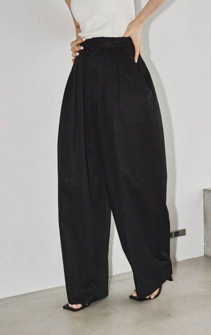 ☆Brand New☆ todayful tuck tapered trousers black