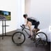 Bike trainer for use indoors