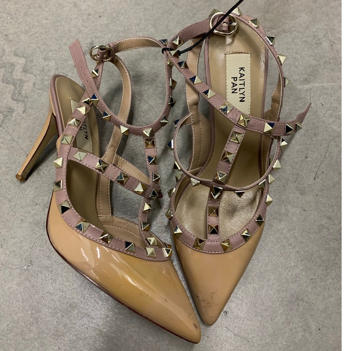 Kaitlyn Pan | Rock Studded Slingback Pumps